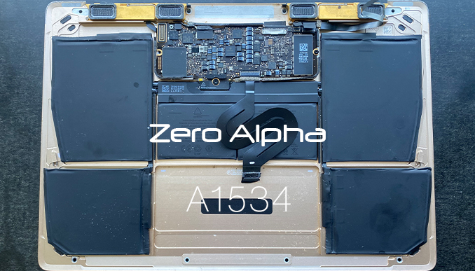 apple macbook 12 inch a1534 opened showing inside motherboard