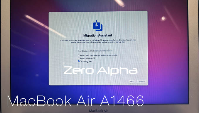 apple macbook air 13" a1466 data recovery migration assistant