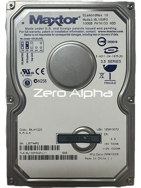 maxtor 6L100P0 hard drive data recovery