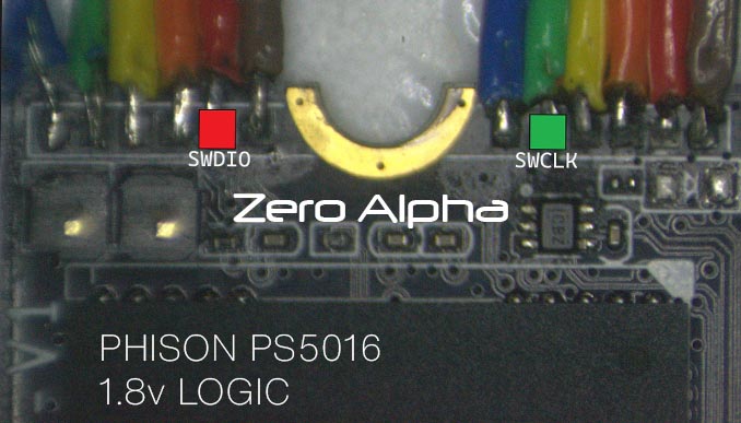 Phison PS5016 SWD pinout