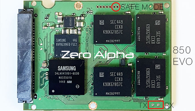 samsung 850evo safe mode uart pinout data recovery
