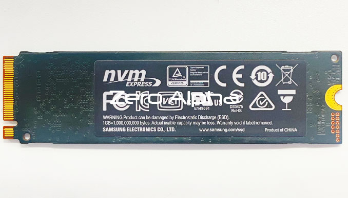 samsung 970 evo v-nand ssd data recovery nvme m.2 500gb mz-v7e500 reverse side