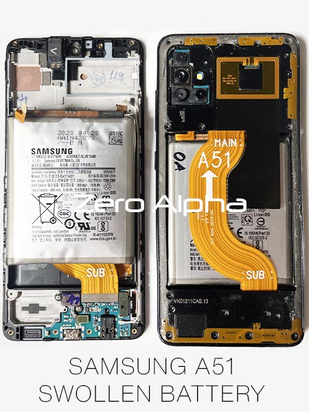 samsung a51 swollen battery data recovery