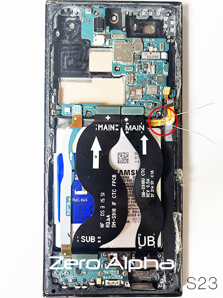"Samsung Galaxy S23 Water Damage Data Recovery Battery Charging Solder