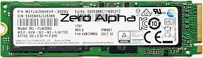 Samsung PM961 MZ-FLW2560 SSD Data Recovery