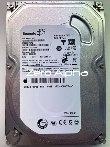 seagate ST3500418AS 9sl142 044 ap25 su barracuda 7200 12 500gb from imac a1311 data recovery