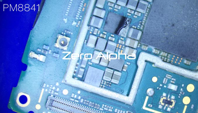 pm8841 power management chip showing short circuit and thermal activity