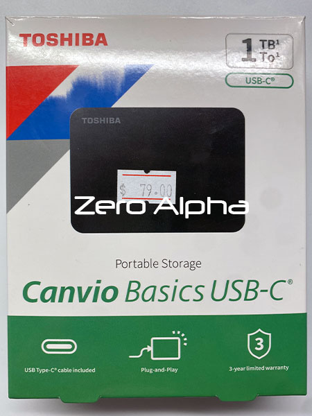 toshiba canvio basics usbc 1tb portable storage data recovery box
